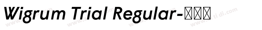 Wigrum Trial Regular字体转换
